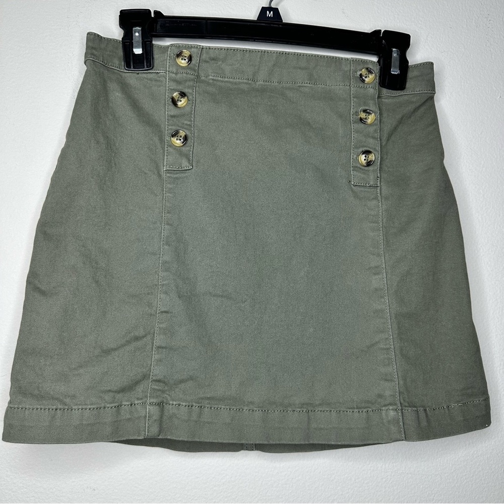 Copper Key Youth Skirt Double Button Design Elastic Waist Terracott Size L